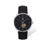 FABER-TIME AUTOMATIC BOGØ BLACK DIAL OPEN HEART INDEX 40 MM. HERRE UR