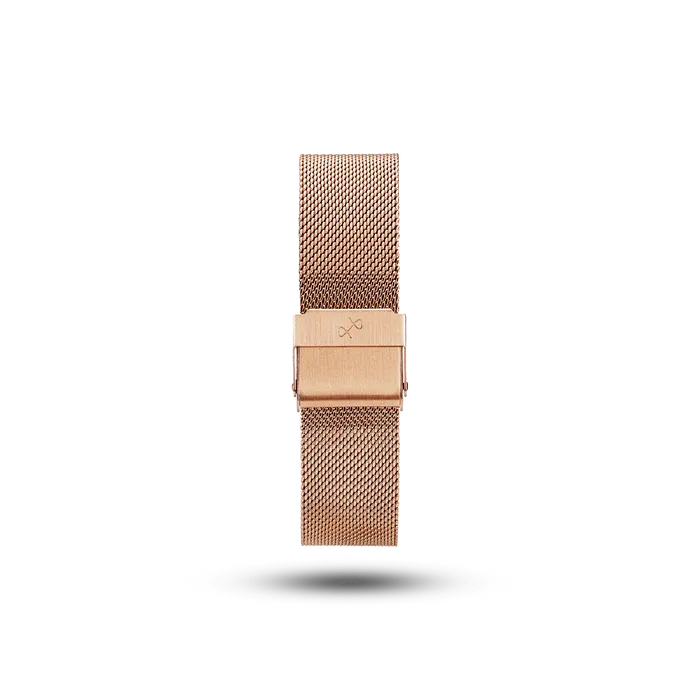 FABER-TIME DAME UR ROSE GOLD M/SORT URSKIVE + ROSE GOLD MESH REM F205