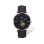 FABER-TIME AUTOMATIC BOGØ BLACK DIAL OPEN HEART INDEX 40 MM. HERRE UR