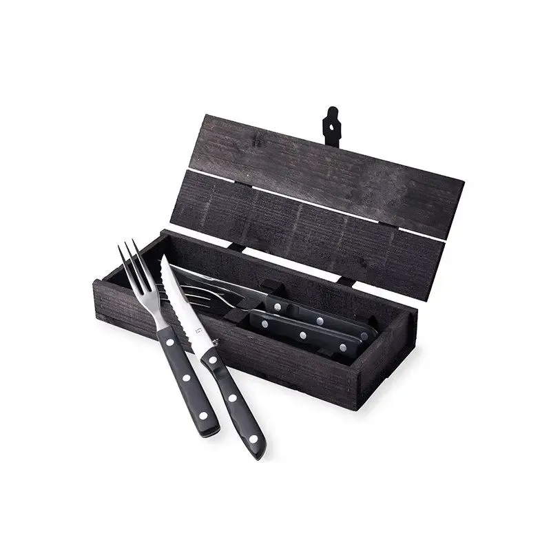 GENSE Old farmer grillbestik sort 2 + 2 dele