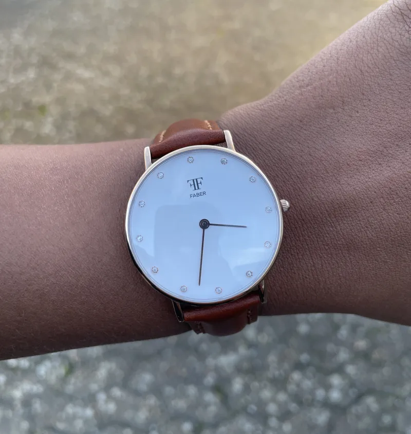 FABER-TIME - Dameur - Rose gold m/sten