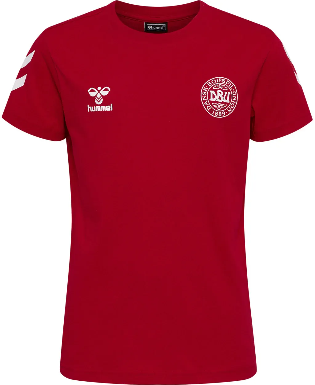 HUMMEL · DBU DANMARK FAN TSHIRT UNISEX – RØD