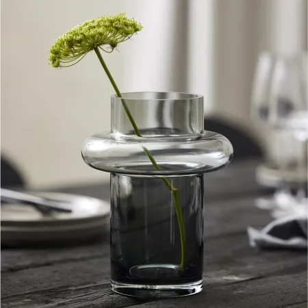 LYNGBY GLAS - Tube vase S - Smoke