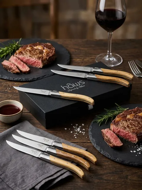LAGUIOLE BY HÂWS STEAKKNIVE - SÆT MED 6 STK.