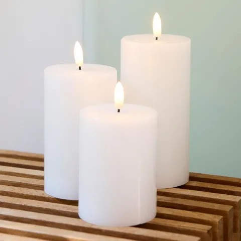 SIRIUS SILLE Lys - Genopladelige LED Bloklys 3 stk.