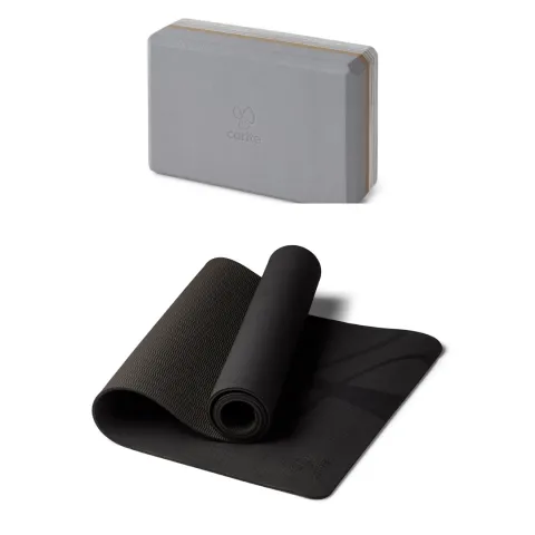 CARITESORT Yoga måtte 5 mm. + yoga block 3 lags