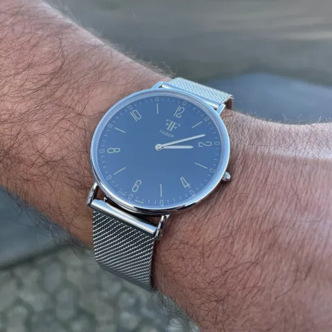FABER-TIME - Herreur - Stål m/blågrå urskive