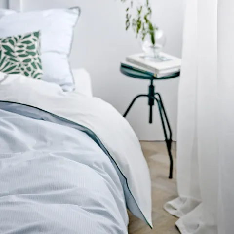 SÖDAHL FRAME Sengetøj 140 x L 200 cm - 100% Bomuld - Linen Blue - 2 sæt