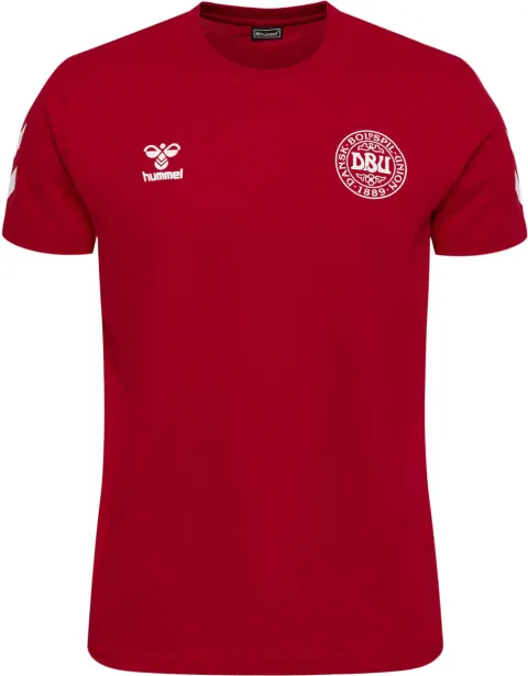 HUMMEL · DBU Danmark Fan T'shirt – Unisex - Rød