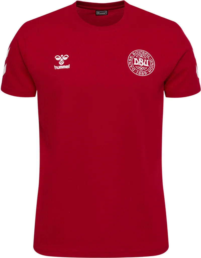 HUMMEL · DBU Danmark Fan T'shirt – Unisex - Rød