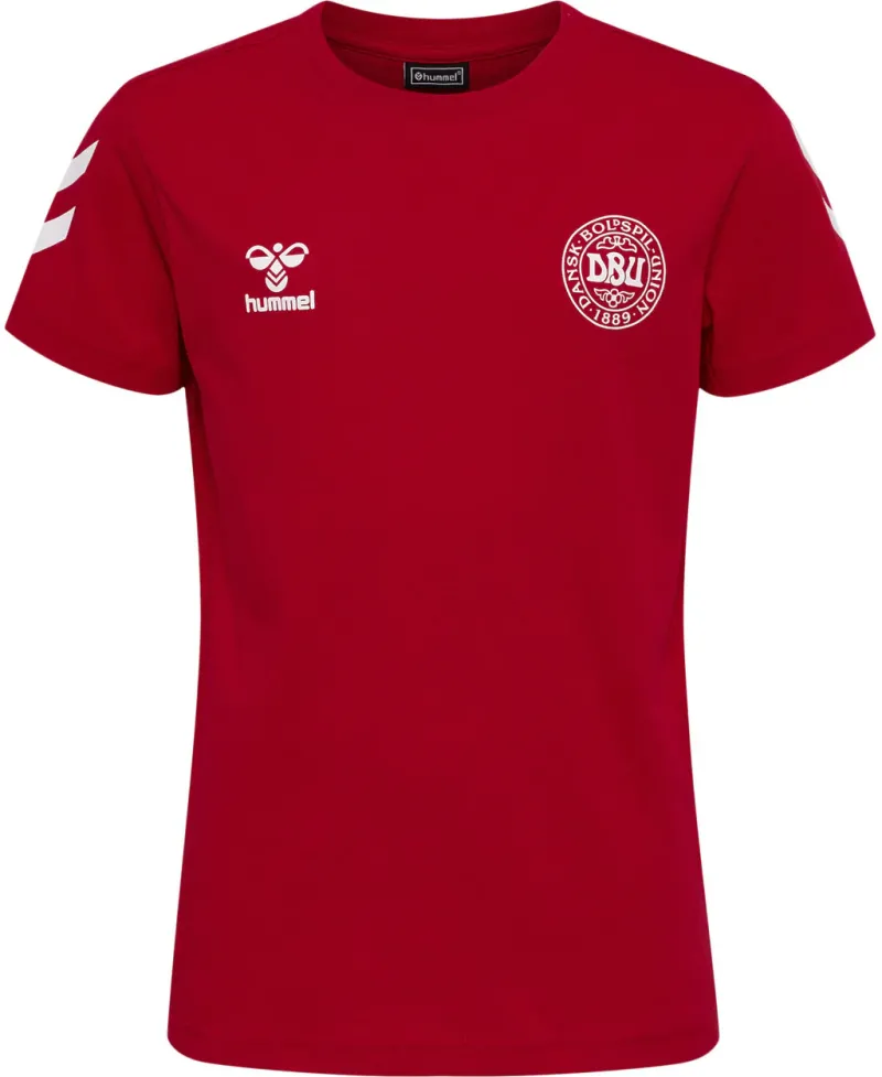 HUMMEL · DBU DANMARK FAN TSHIRT UNISEX – RØD
